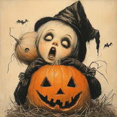25 Spooky Halloween Pumpkin Poster Creepy Jack O Lantern Art Scary Pumpkin Head Print Autumn Decorations Halloween Wall Decor Digital Images