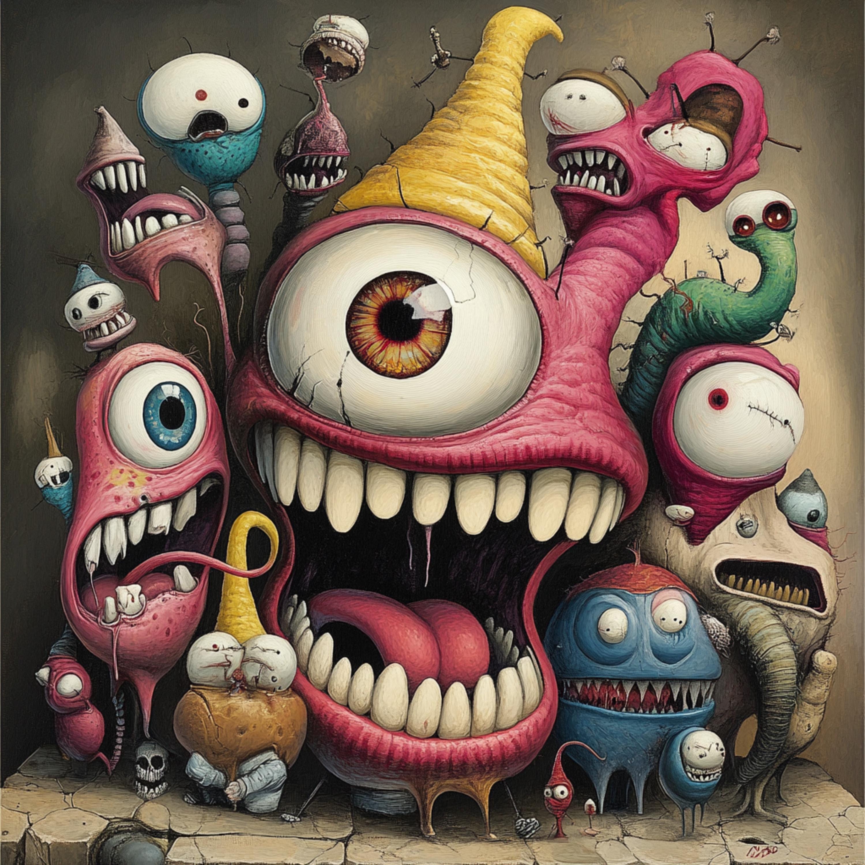 Surrealism Art 36 Images, Digital Artwork Collection, Modern Wall Poster, Large Square Art, Home Office Decor, Bedroom Accent