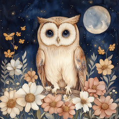 16 Enchanting Owl Art Prints, Set of 16 Digital Posters, Large Square Wall Decor, Kid's Room, Bedroom, Playroom Artwork, Animal Theme