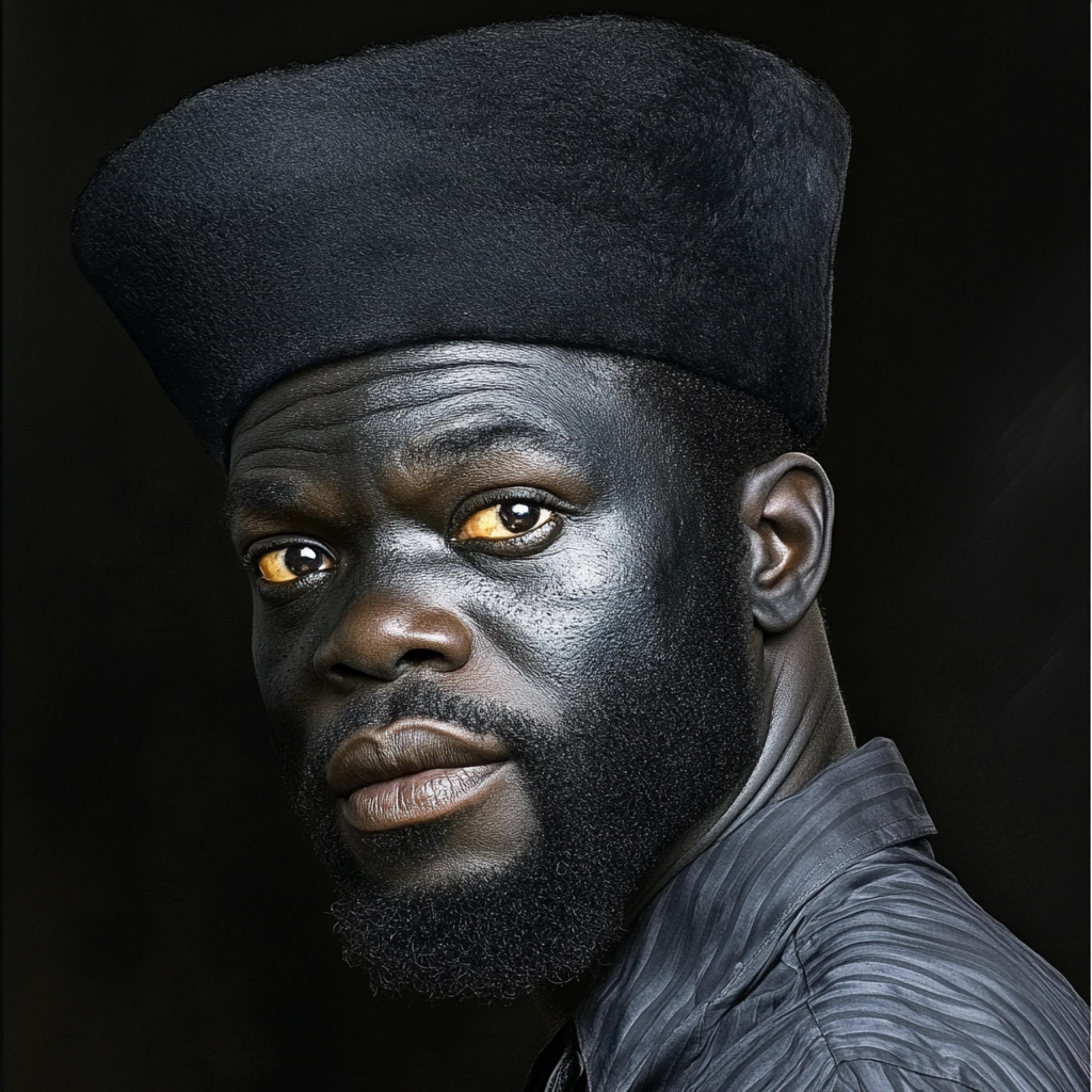 12 Bold Black and White Portrait Photography, Large Digital Square Artwork, Cultural Black Male and Female Posters, Set of 12