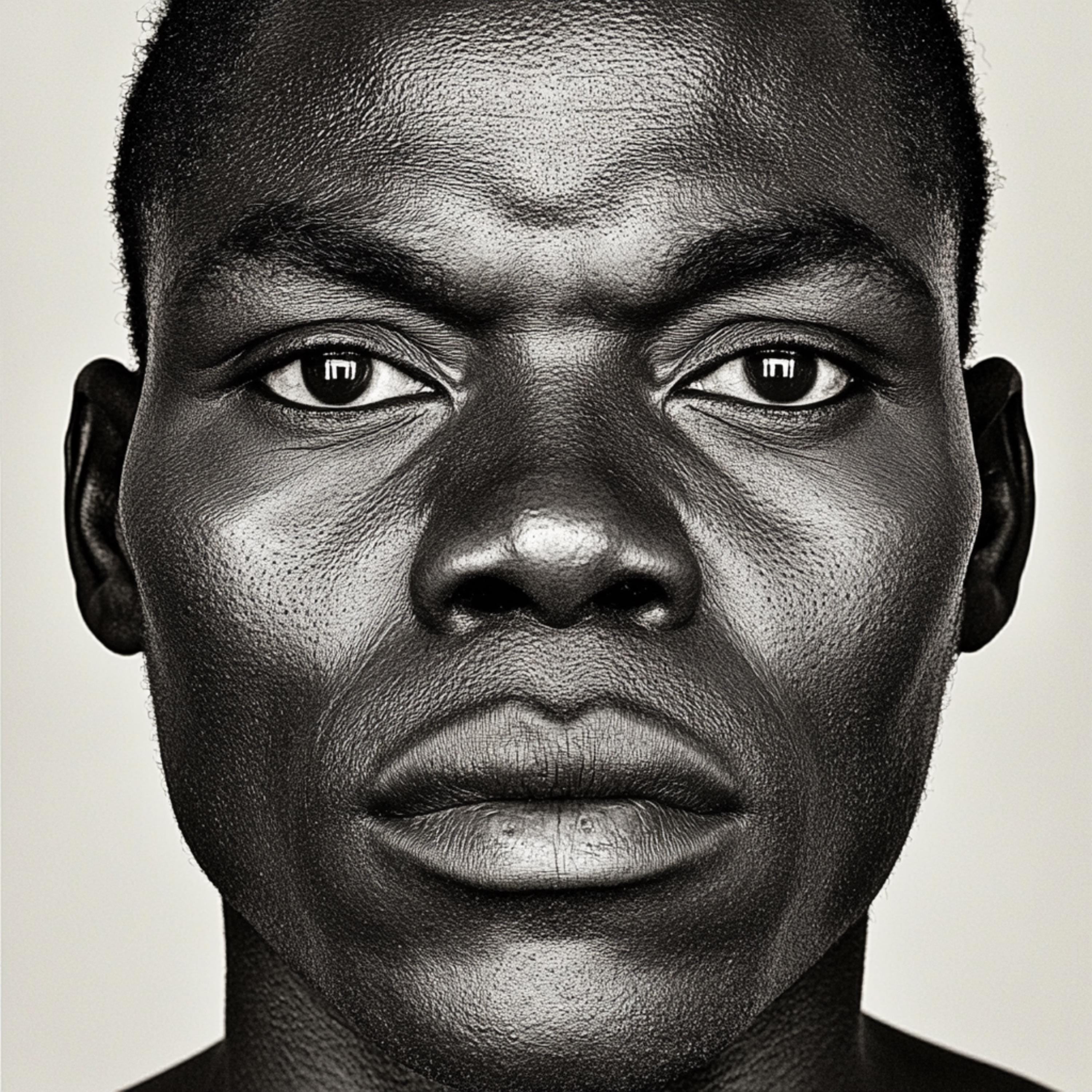 12 Bold Black and White Portrait Photography, Large Digital Square Artwork, Cultural Black Male and Female Posters, Set of 12