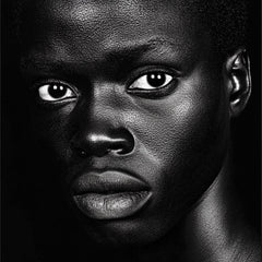 12 Bold Black and White Portrait Photography, Large Digital Square Artwork, Cultural Black Male and Female Posters, Set of 12