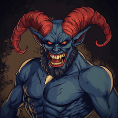 44 Devil Artwork Images, Various Art Styles Devil Image, Large Square Halloween Decoration, Gothic Wall Art, 44 Digital Images