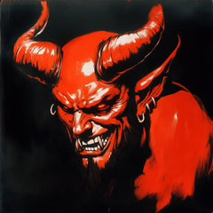 44 Devil Artwork Images, Various Art Styles Devil Image, Large Square Halloween Decoration, Gothic Wall Art, 44 Digital Images