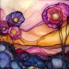 22 Abstract Floral Alcohol Ink Art Print, Large Square Digital Poster, 22 Digital Images Set, Wall Art Decor, Home and Office Artwork