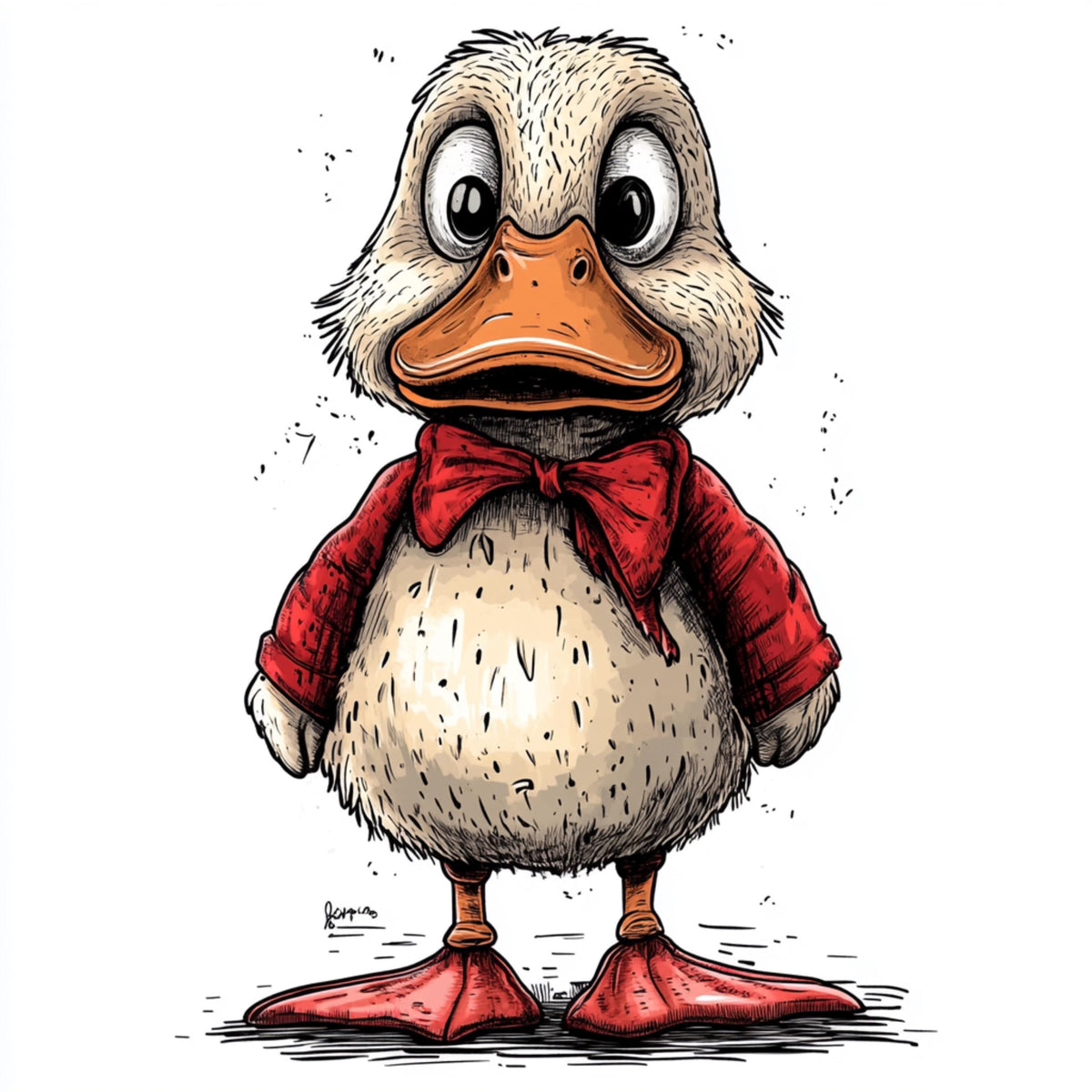 11 Cute Duck Cartoon Caricature Digital Image, Fun Wall Art for Kids Room, Printable Poster, Large Square Artwork, Nursery Decor