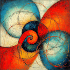 12 Abstract Vibrant Primary Colors Digital Prints Set, Modern Wall Art Square Prints, Colorful Contemporary Artwork Poster Collection