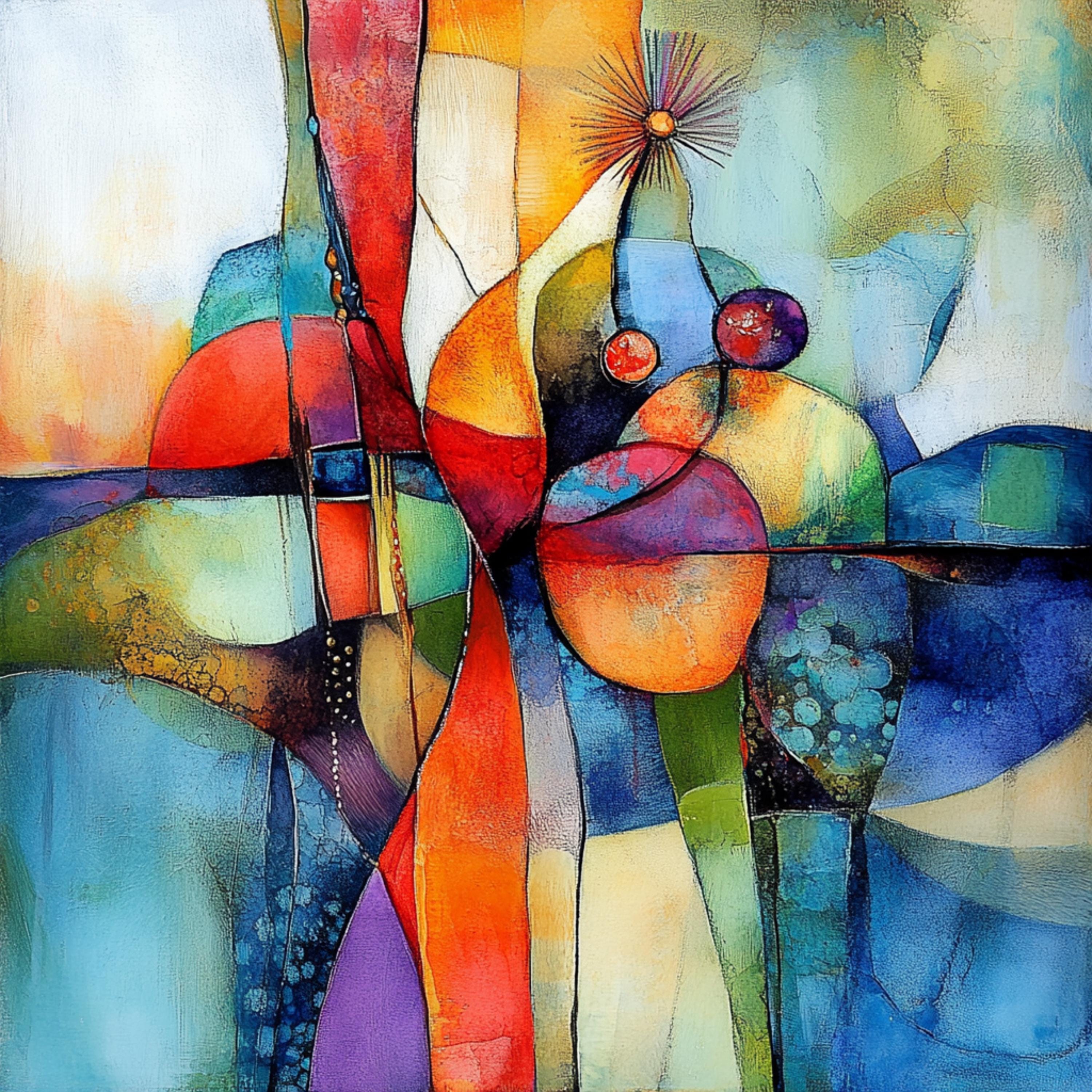 12 Abstract Artwork Digital Prints, Vibrant Colors Wall Art, Large Square Poster, 12 Digital Images Set, Colorful Abstract Art