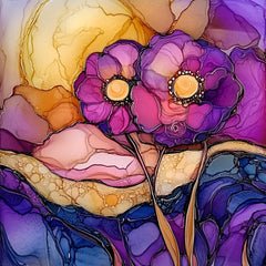 22 Abstract Floral Alcohol Ink Art Print, Large Square Digital Poster, 22 Digital Images Set, Wall Art Decor, Home and Office Artwork
