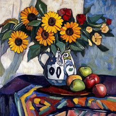 12 Vibrant Sunflower Still Life Digital Art Set, Large Square Artwork for Home Decor, Sunflowers Vase Painting, 12 Digital Images