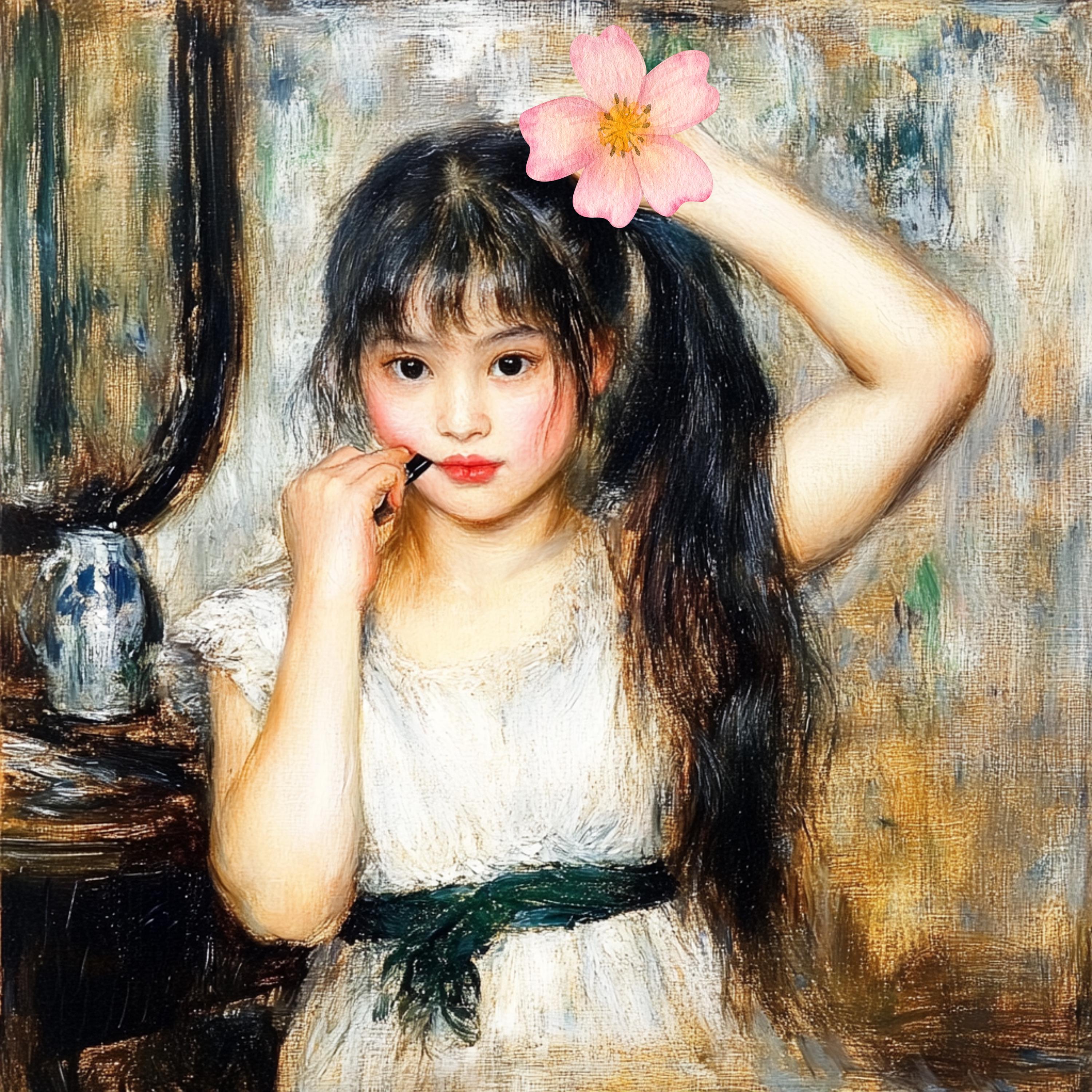 12 Classical Impressionist Style Painting Digital Download, Large Square Artwork 12 Images Set, Timeless Art Collection