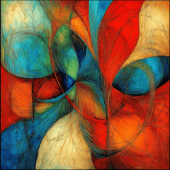 12 Abstract Vibrant Primary Colors Digital Prints Set, Modern Wall Art Square Prints, Colorful Contemporary Artwork Poster Collection
