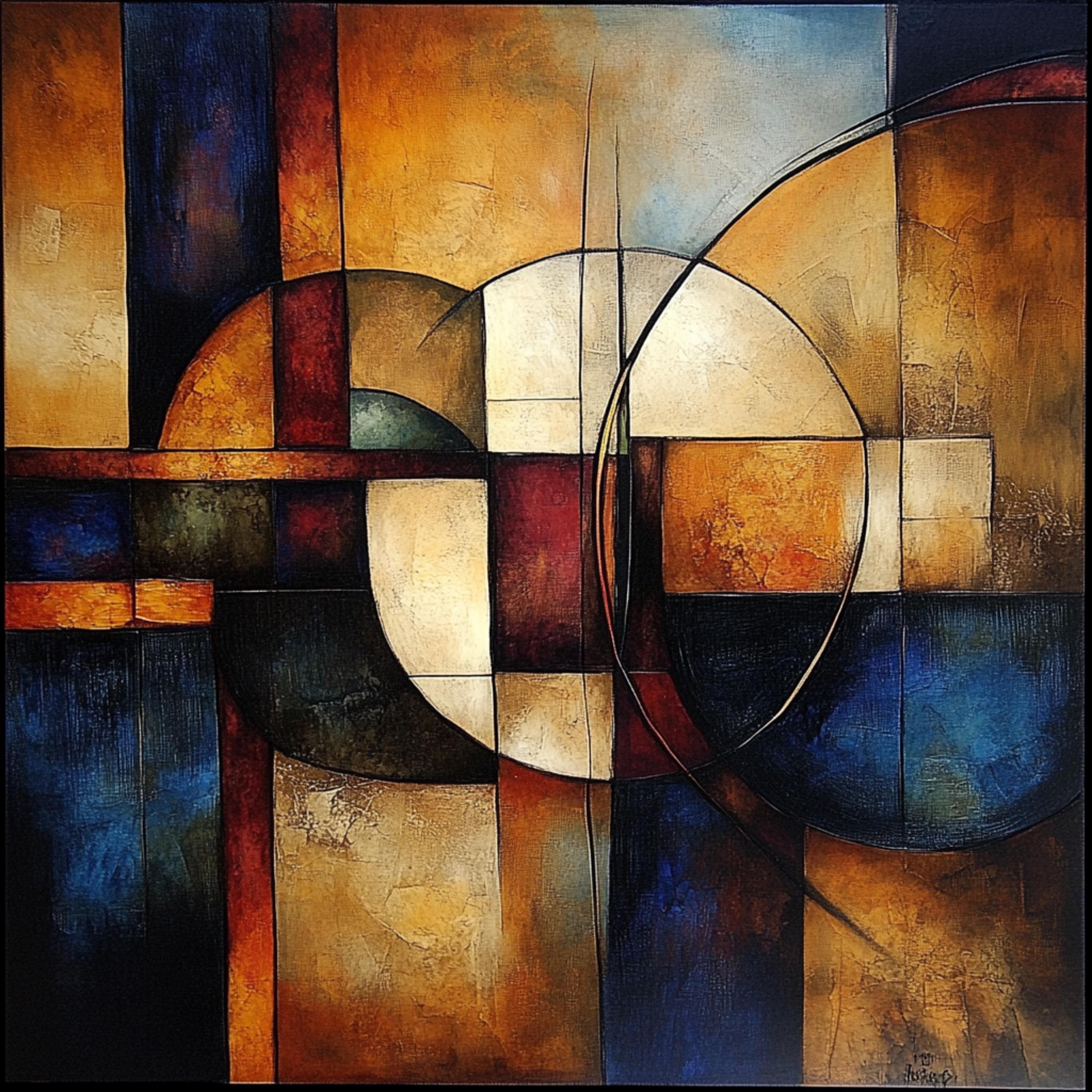 100 Abstract Artwork Square Large Art Digital Images Vibrant Colors Modern Art Geometric Painting Set of 100 Digital Prints