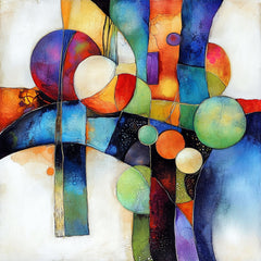 12 Abstract Artwork Digital Prints, Vibrant Colors Wall Art, Large Square Poster, 12 Digital Images Set, Colorful Abstract Art