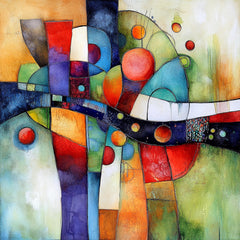 12 Abstract Artwork Digital Prints, Vibrant Colors Wall Art, Large Square Poster, 12 Digital Images Set, Colorful Abstract Art