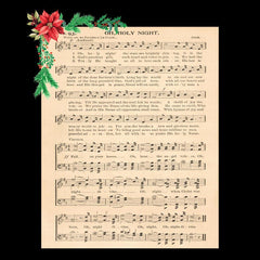 Woven Blanket, Oh Holy Night Music Sheet Design Cozy Luxury Throw Three Sizes Available Ideal Christmas Gift Home Decor, Wall Hanging.