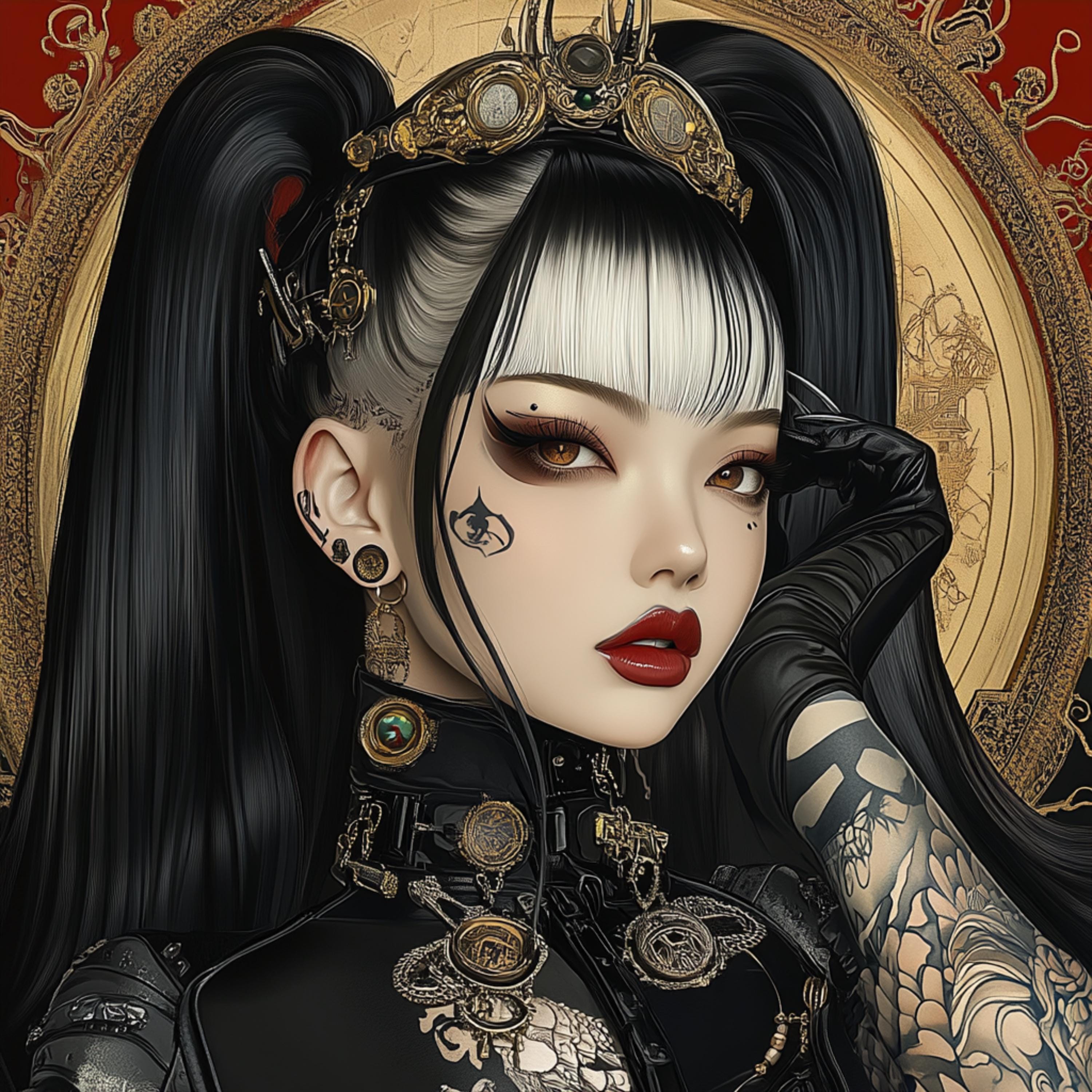 17 Digital Images, Edjy Japanese Girl Fashion Photoshoot Images, Large Square Artwork, High-Resolution Prints, Artistic Collection