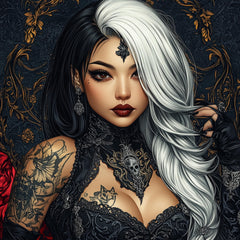 17 Digital Images, Edjy Japanese Girl Fashion Photoshoot Images, Large Square Artwork, High-Resolution Prints, Artistic Collection