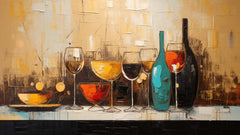 22 Large Landscape Artwork, Digital Kitchen Art, Colorful Still Life Print, 22 Digital Files, Vibrant Grapes and Wine Art