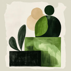 100 digital images, green living room artwork, large square artwork, various art styles, modern wall decor set, abstract design collection