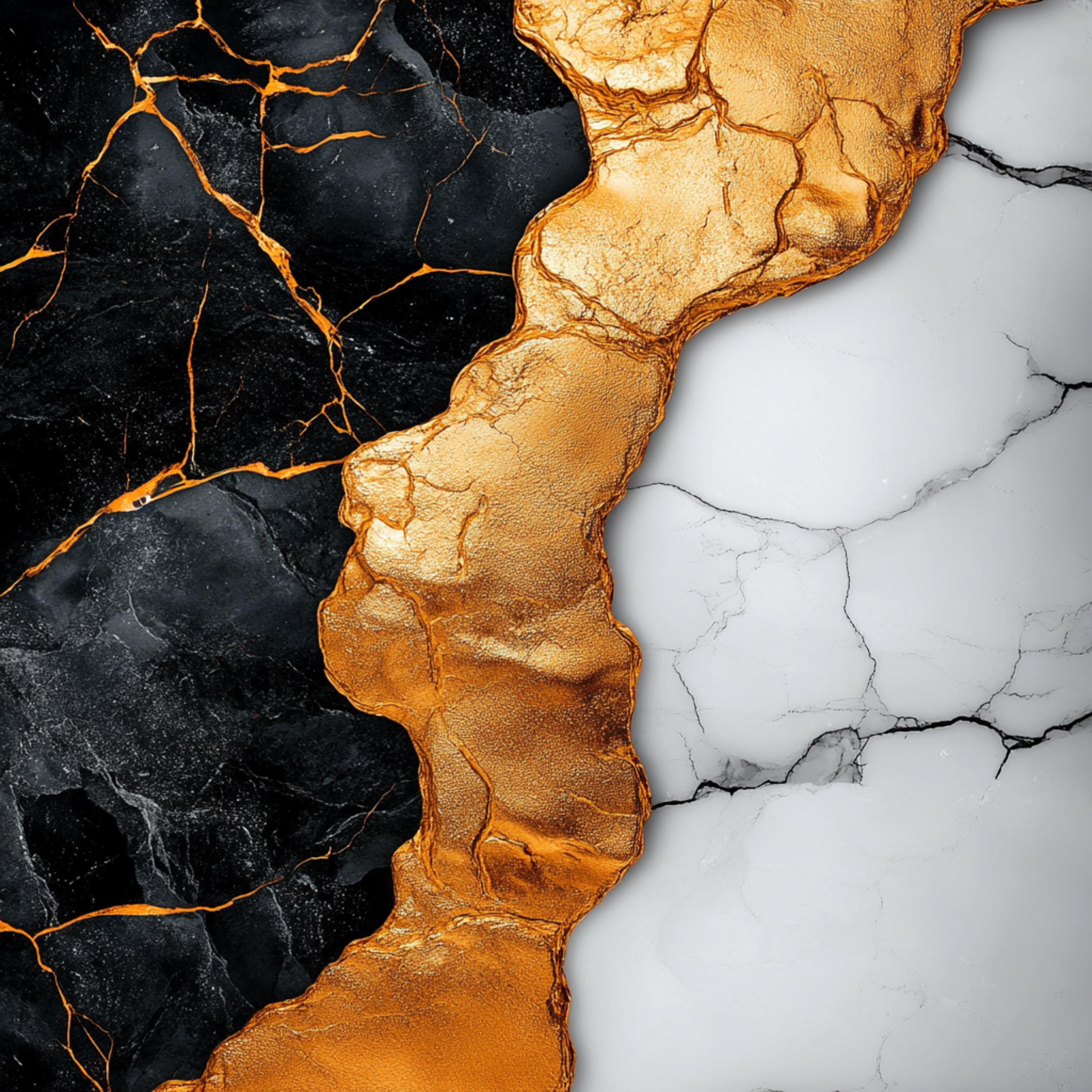 12 Abstract Wall Art Set, Black Gold Marble Art, Large Square Prints, Digital Download, Modern Home Decor, Unique Art Pieces