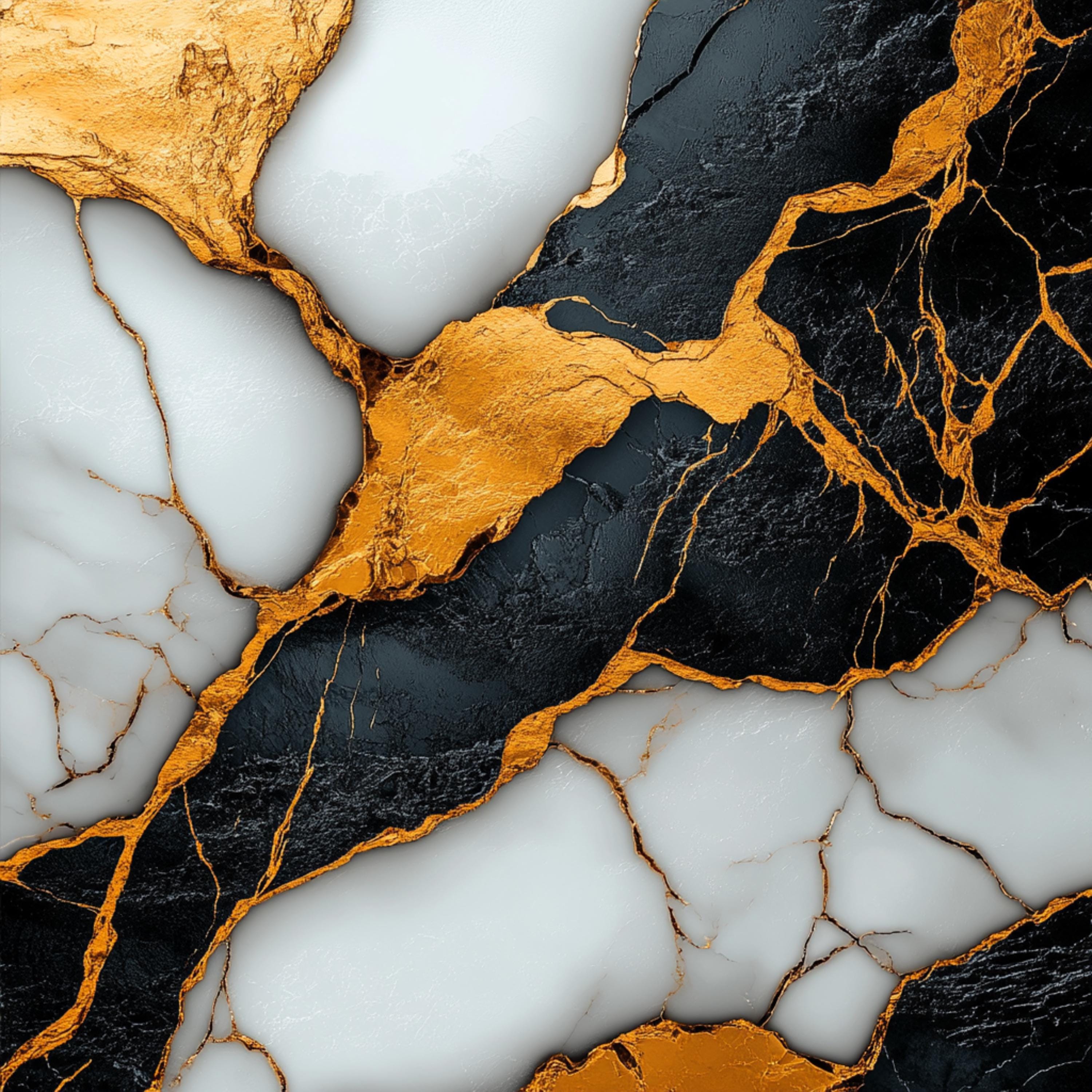12 Abstract Wall Art Set, Black Gold Marble Art, Large Square Prints, Digital Download, Modern Home Decor, Unique Art Pieces