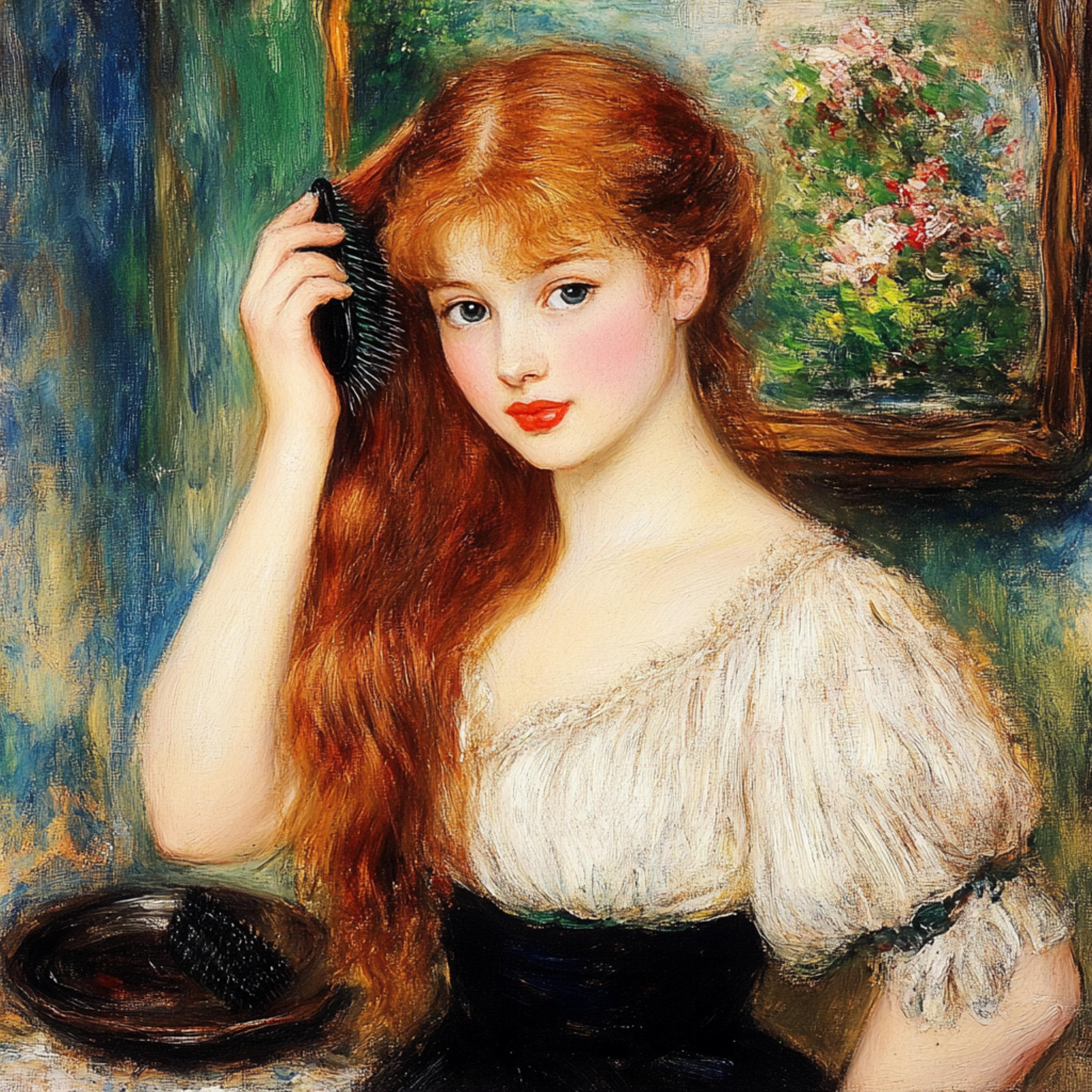 12 Classical Impressionist Style Painting Digital Download, Large Square Artwork 12 Images Set, Timeless Art Collection