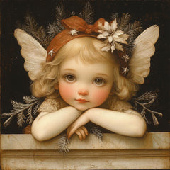 Set of 30 Digital Images Cupid Cherub Angel Christmas Large Artwork Square Art Perfect for Home Decor Wall Art