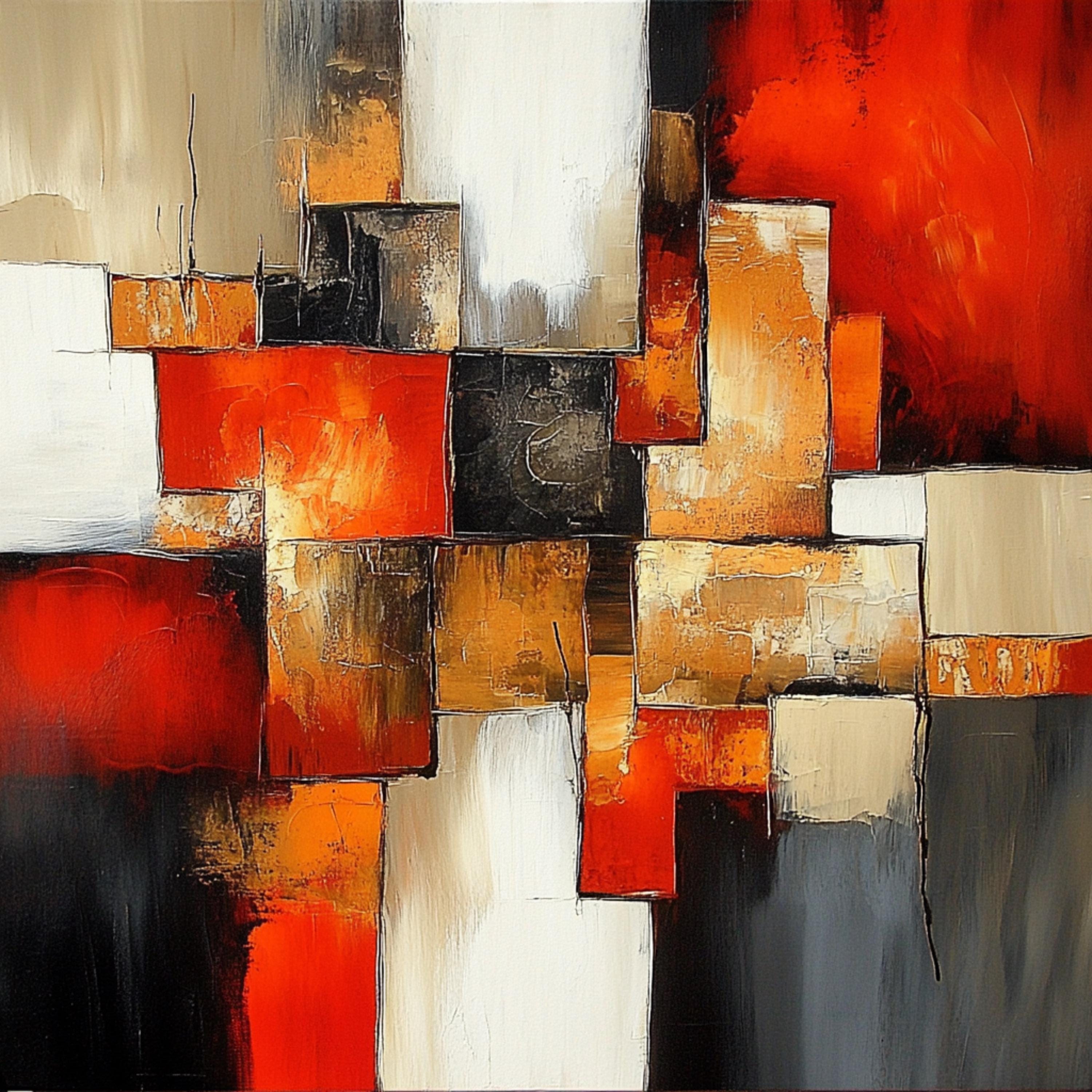 100 Abstract Artwork Square Large Art Digital Images Vibrant Colors Modern Art Geometric Painting Set of 100 Digital Prints