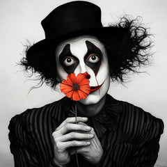18 Whimsical Pompadore Male Clown Art Prints, Large Square Clown Artwork, Unique Decorative Wall Art for Home, Set of 18 Digital Images