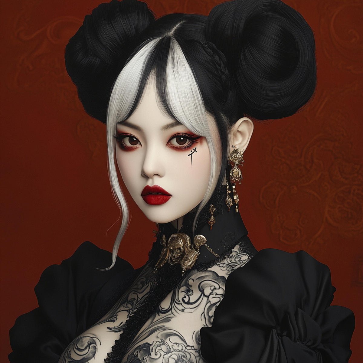 17 Digital Images, Edjy Japanese Girl Fashion Photoshoot Images, Large Square Artwork, High-Resolution Prints, Artistic Collection