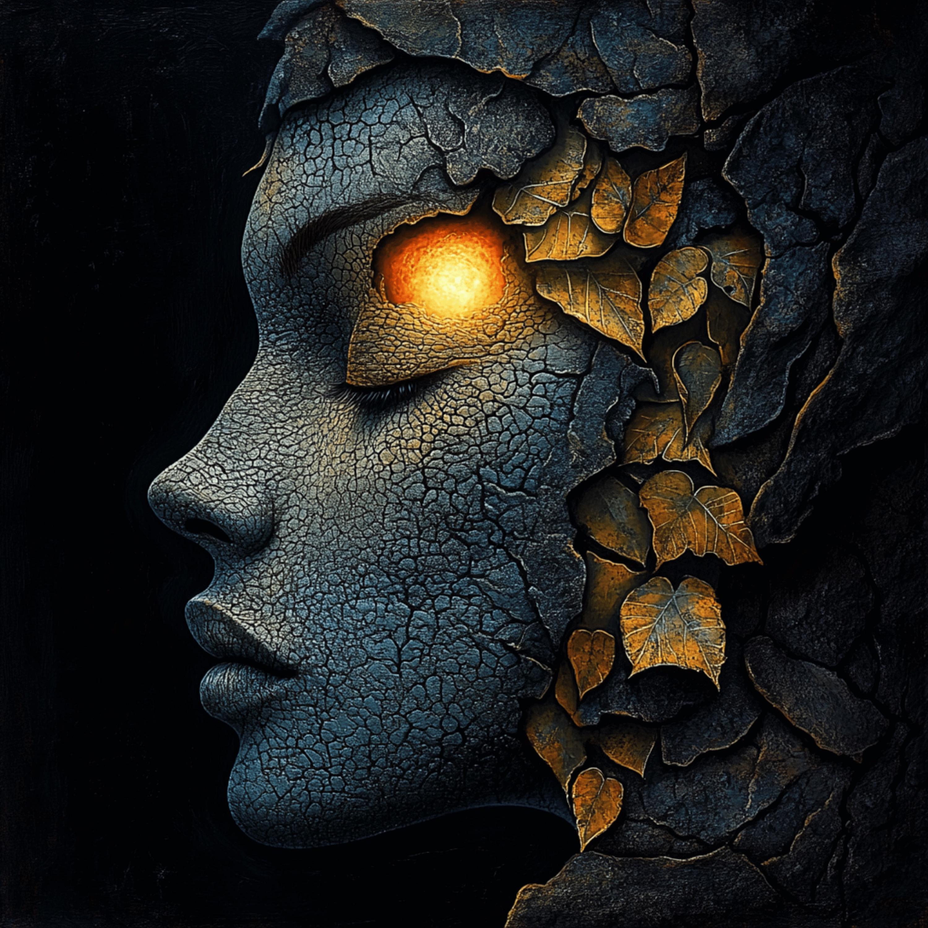 16 Nature Inspired Female Portrait Art, Large Square Artwork, Digital Image Print, Wall Decor, Home and Office Decoration, 16 Prints Set