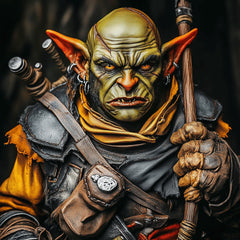12 Digital Goblin Art Poster, Troll Sci-Fi Wall Decor, Futuristic Goblin Print, Large Square Goblin Image, 12 Digital Goblin Art