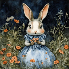 11 Easter Bunny Poster Digital Images Rabbits Spring Equinox Art Large Square Art Poster Ostara Decor