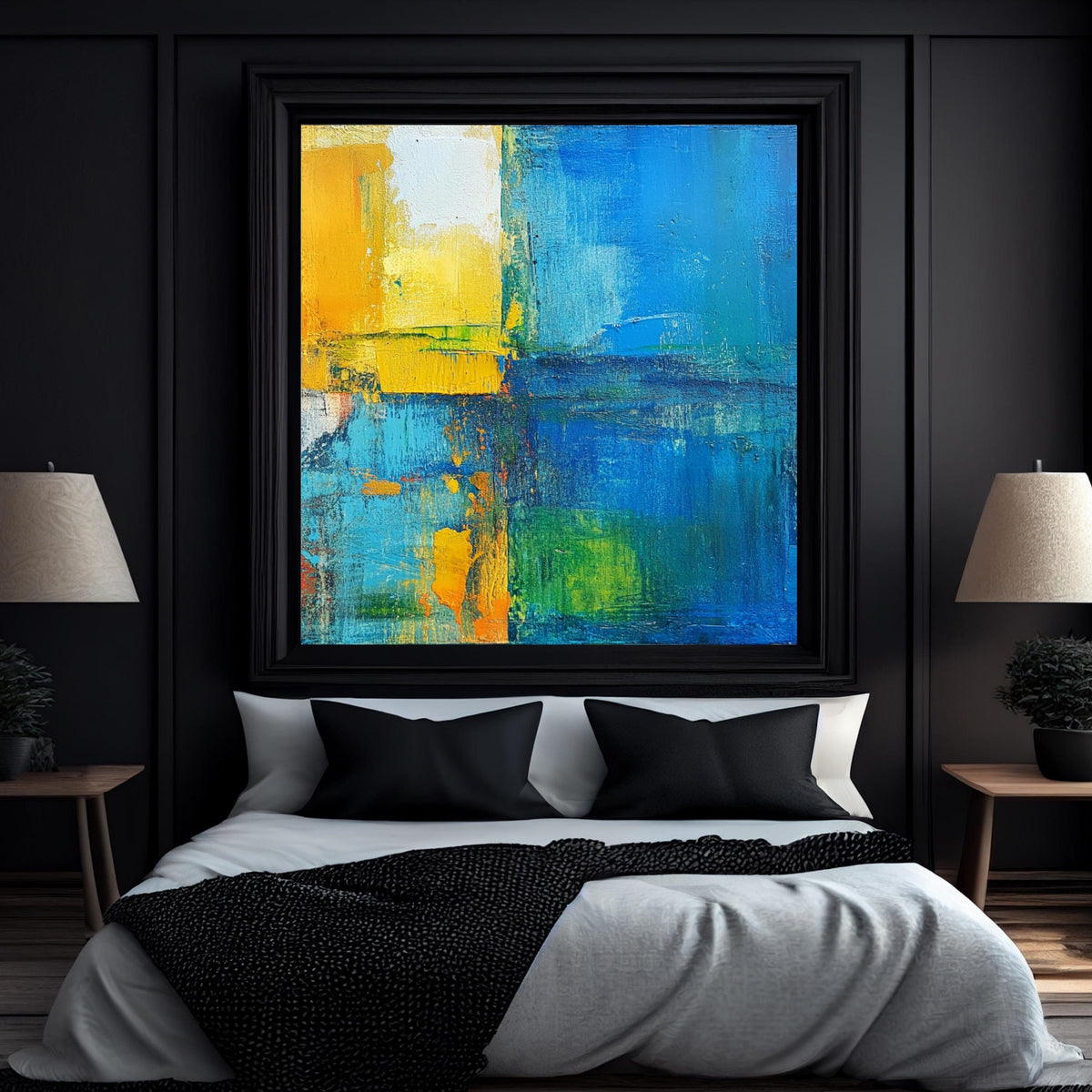 50 Abstract Artwork Set Digital Images Blue Red Green Artwork Large Square Wall Decor Poster Collection Modern Art