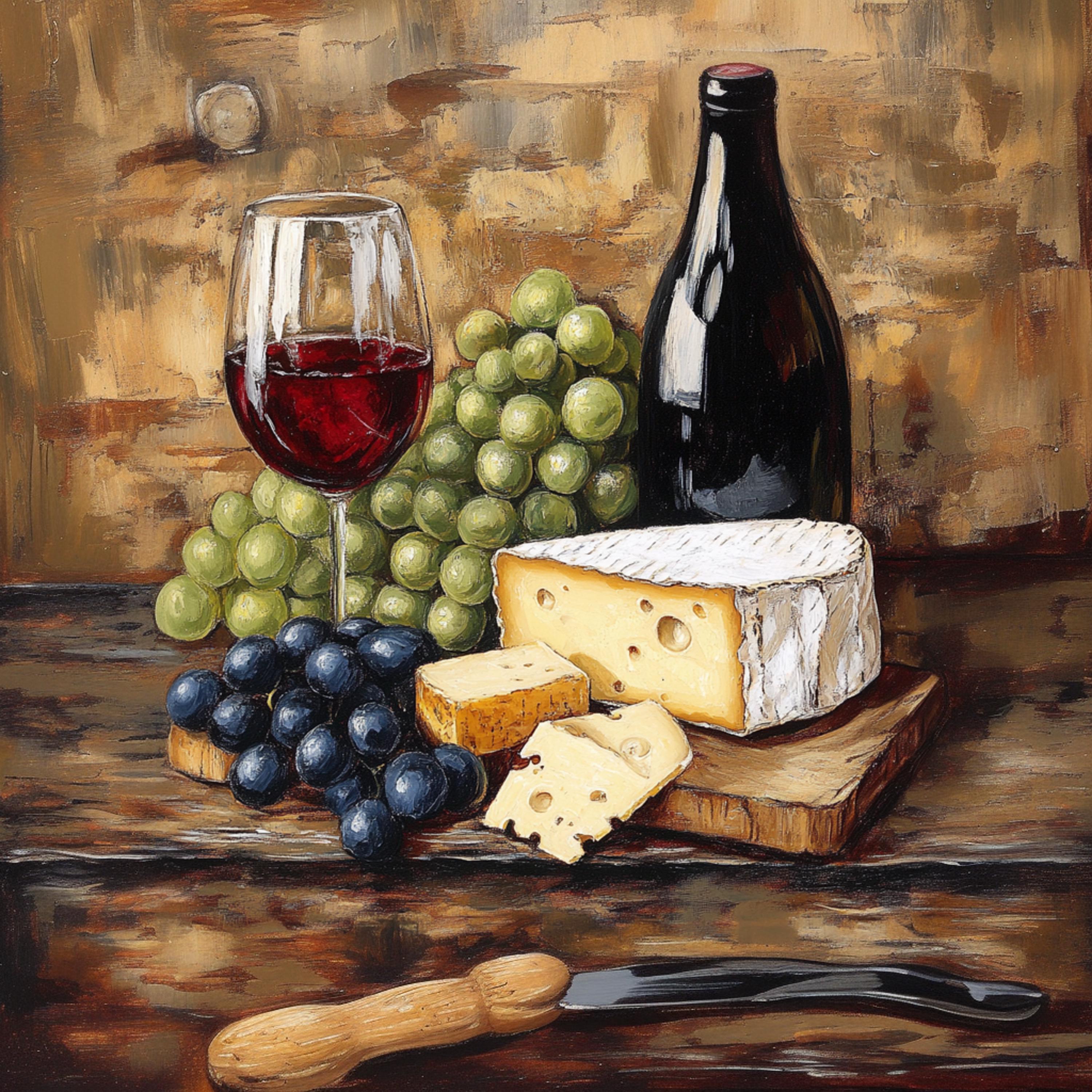 21 Still Life Digital Art, Wine Fruit Cheese Poster, Large Square Artwork, 21 Images Set, Rustic Kitchen Decor, Elegant Artwork