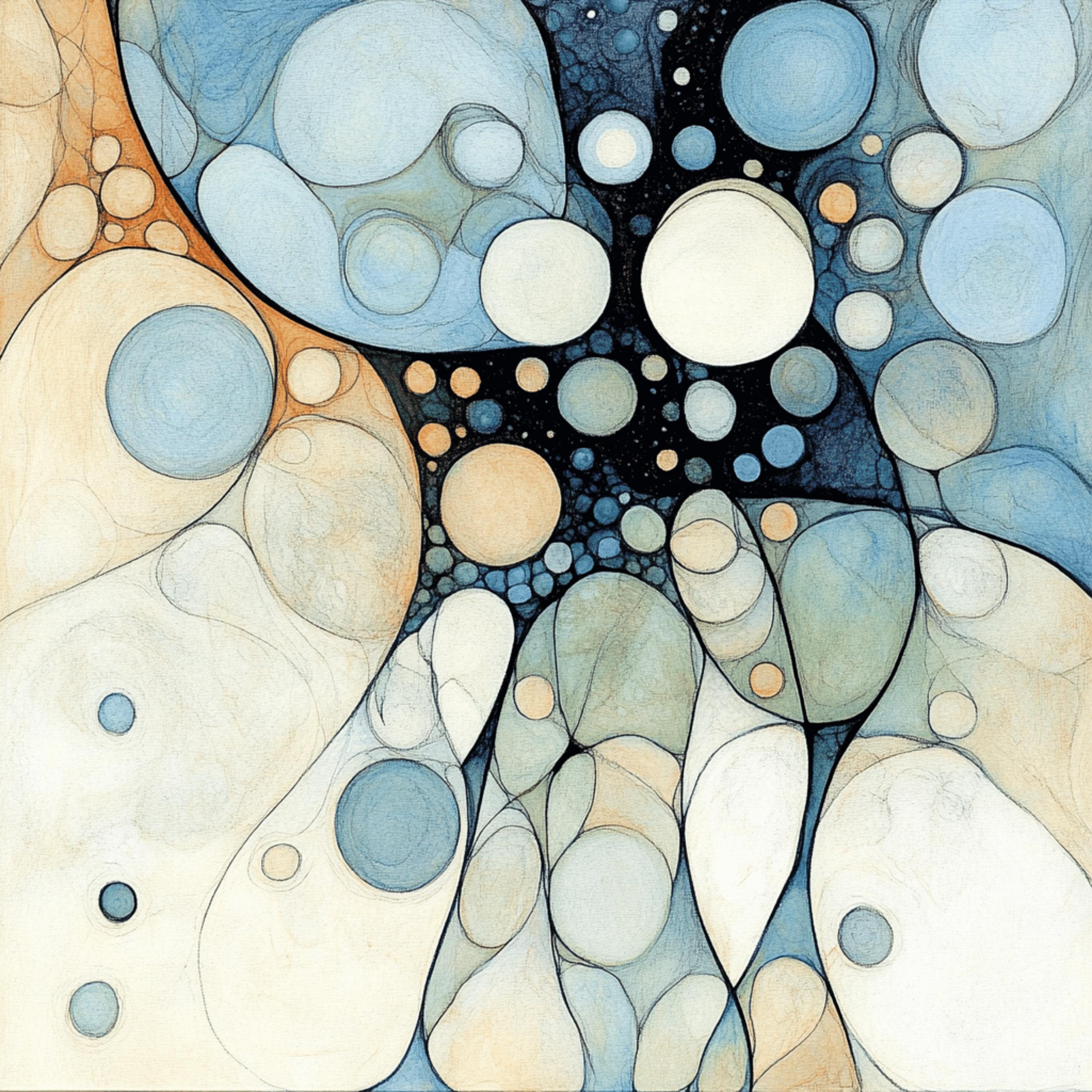 19 Abstract Pastel Blue Digital Artwork, Large Digital Wall Art, Modern Geometric Art, Square Abstract Poster, Unique Home Decor, Modern Art