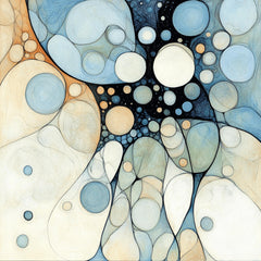 19 Abstract Pastel Blue Digital Artwork, Large Digital Wall Art, Modern Geometric Art, Square Abstract Poster, Unique Home Decor, Modern Art