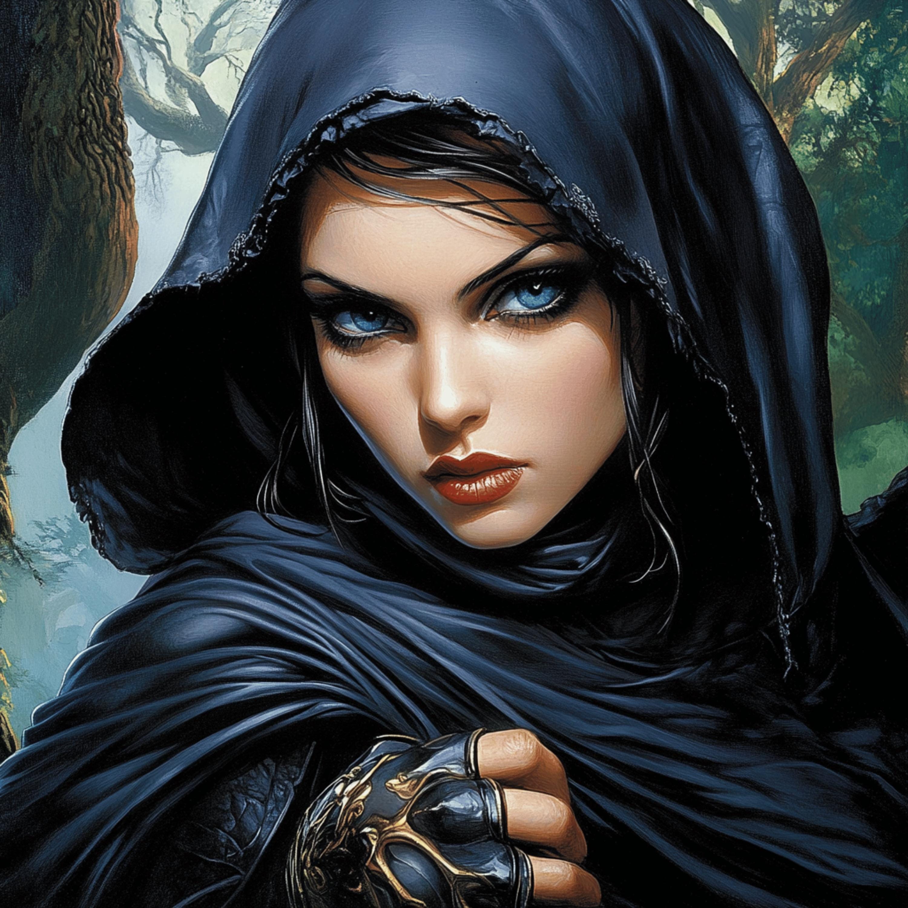 114 digital images fae witch jester mardi gras fantasy artwork portraits large square artwork poster
