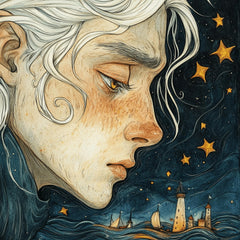 12 Fantasy Art Illustration, Large Square Wall Art, Mariner Theme Decor, Premium Digital Images, Nautical Wall Print Set, Home Art Decor