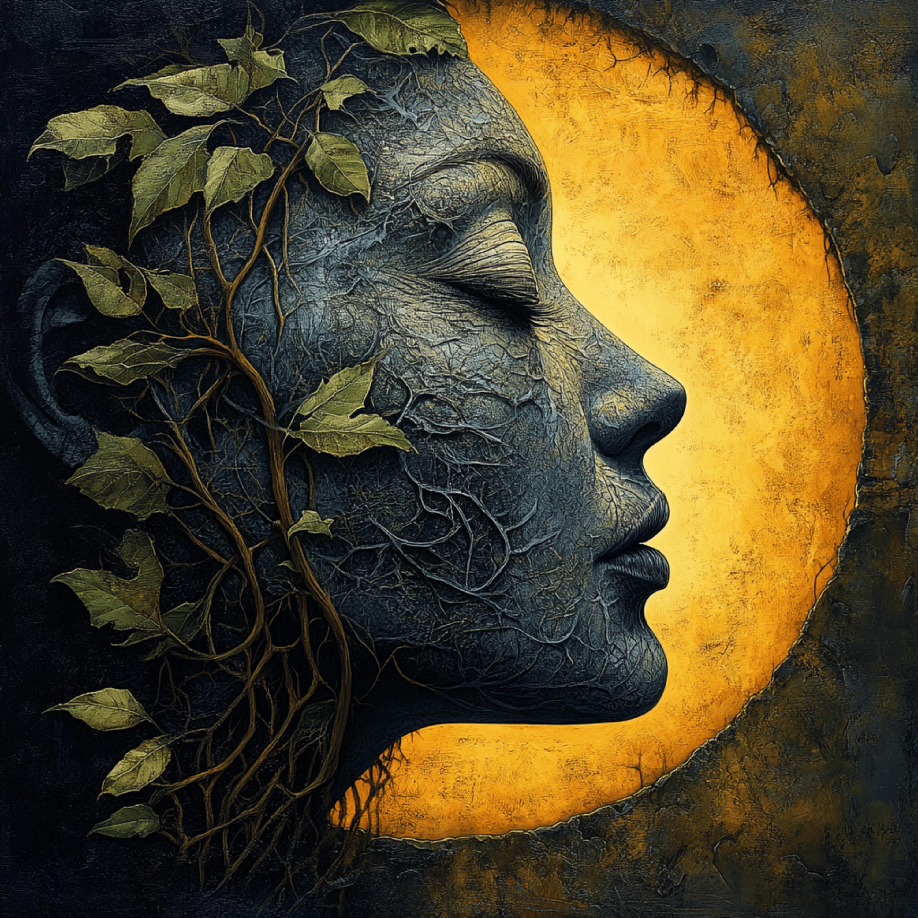16 Nature Inspired Female Portrait Art, Large Square Artwork, Digital Image Print, Wall Decor, Home and Office Decoration, 16 Prints Set