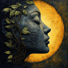 16 Nature Inspired Female Portrait Art, Large Square Artwork, Digital Image Print, Wall Decor, Home and Office Decoration, 16 Prints Set
