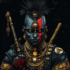 11 Sci-fi warrior art poster, futuristic digital images, large square wall art, 11 digital images set, unique home decor