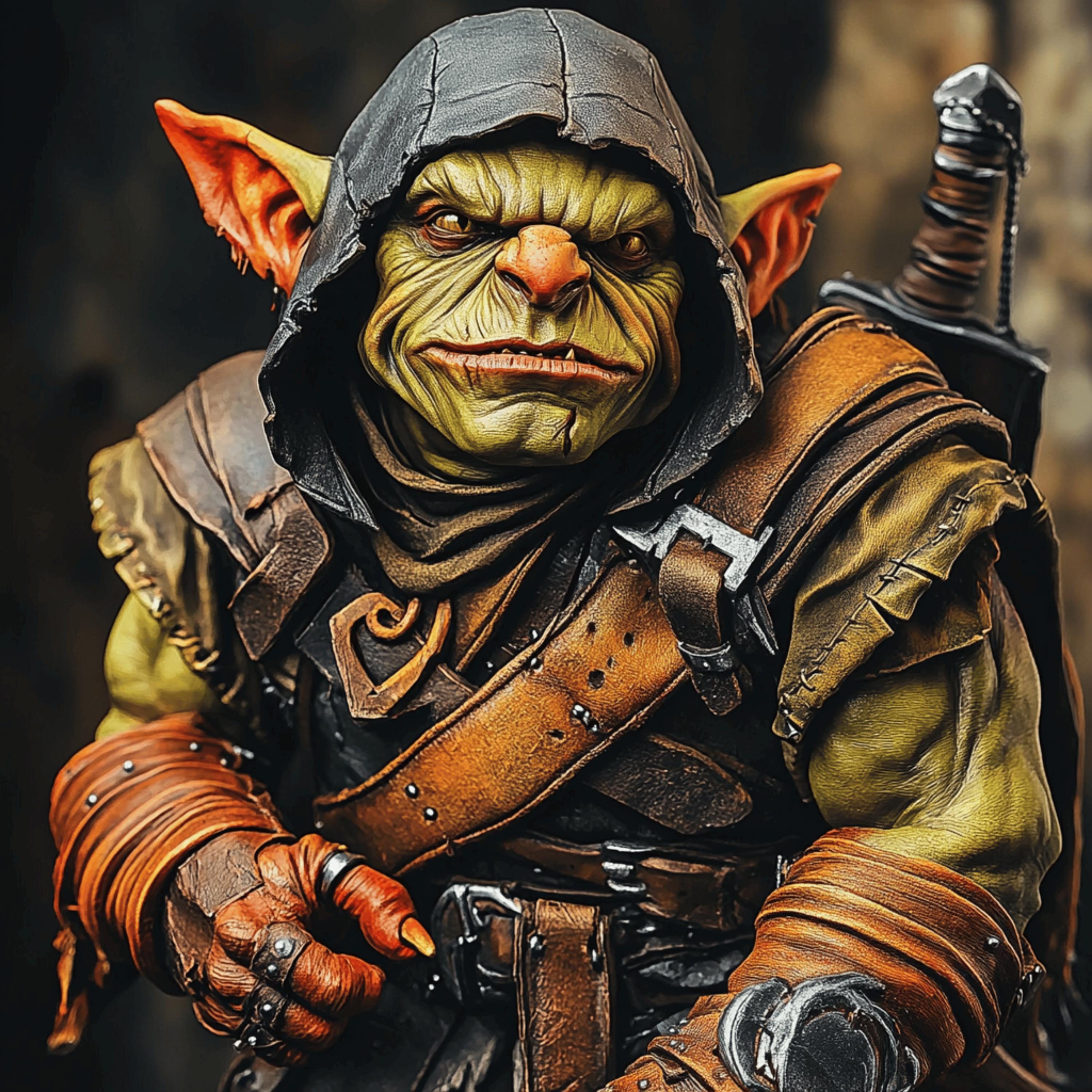 12 Digital Goblin Art Poster, Troll Sci-Fi Wall Decor, Futuristic Goblin Print, Large Square Goblin Image, 12 Digital Goblin Art