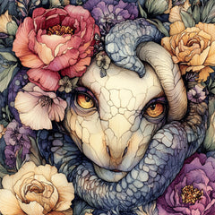 16 Mystical Mythical Creatures Poster, Digital Art Print, Large Square Art, Fantasy Wall Decor, 16 Digital Images Set, Fantasy Artwork Snake