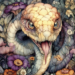 16 Mystical Mythical Creatures Poster, Digital Art Print, Large Square Art, Fantasy Wall Decor, 16 Digital Images Set, Fantasy Artwork Snake