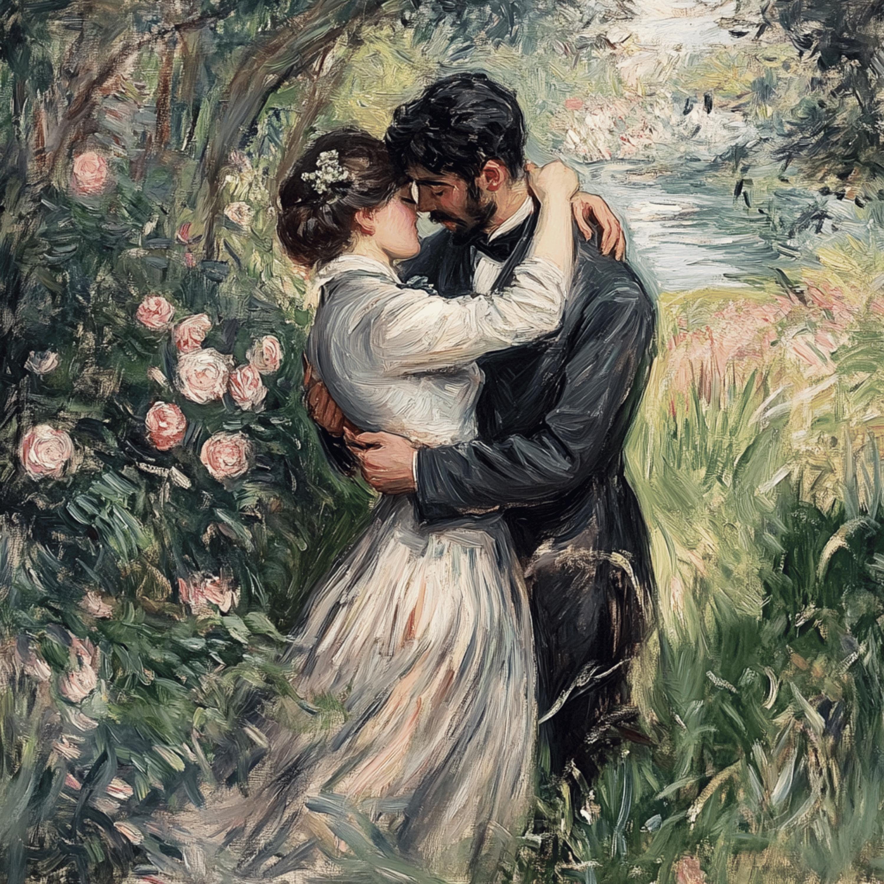 60 Monet-Inspired Digital Artwork Images - Impressionist Style Nature, Portrait and Landscape Prints