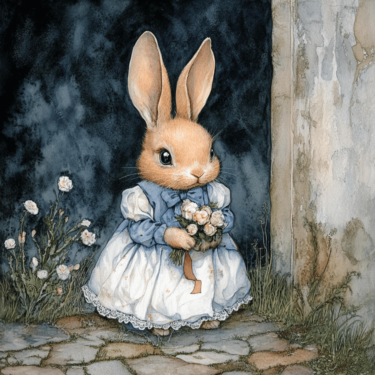 11 Easter Bunny Poster Digital Images Rabbits Spring Equinox Art Large Square Art Poster Ostara Decor