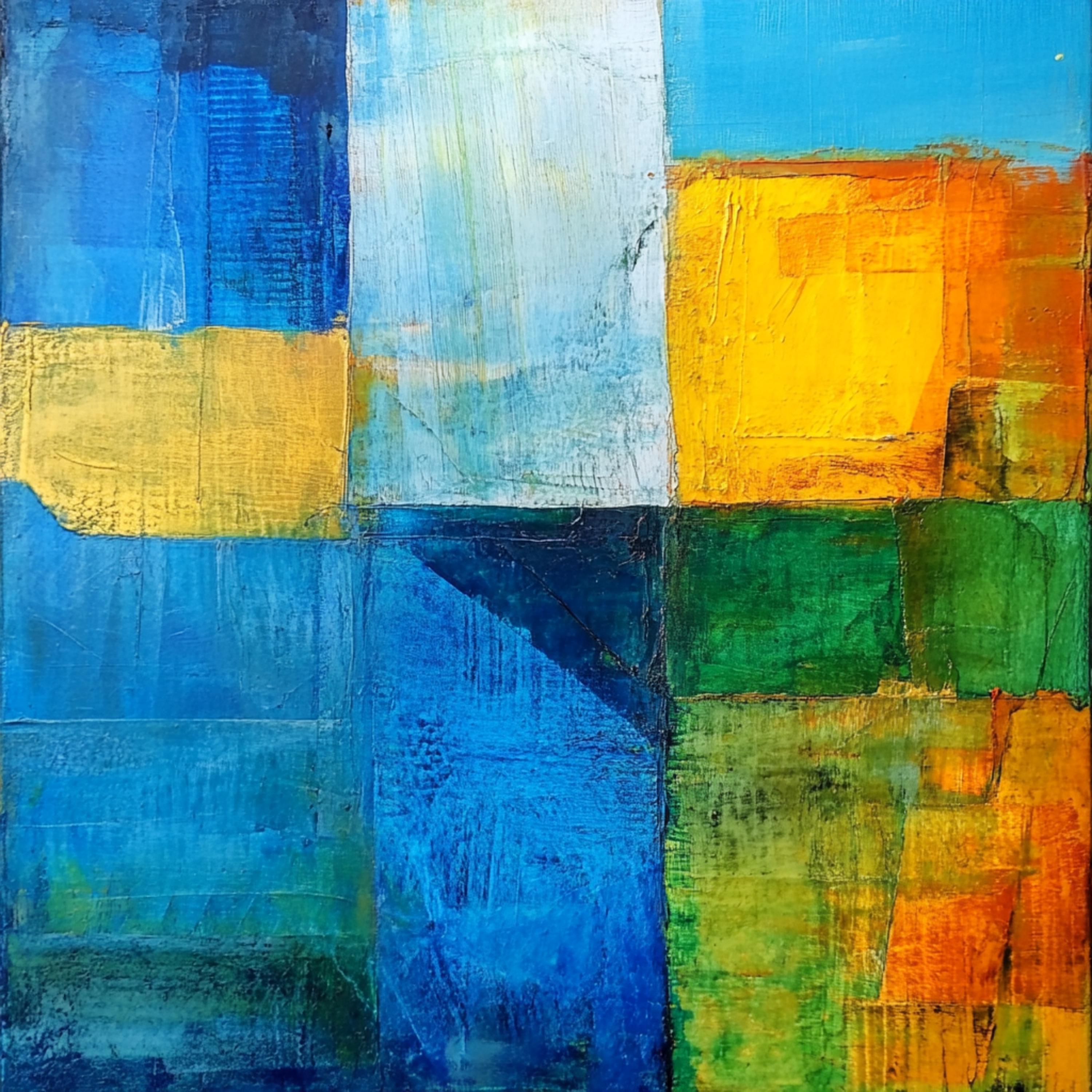 50 Abstract Artwork Set Digital Images Blue Red Green Artwork Large Square Wall Decor Poster Collection Modern Art