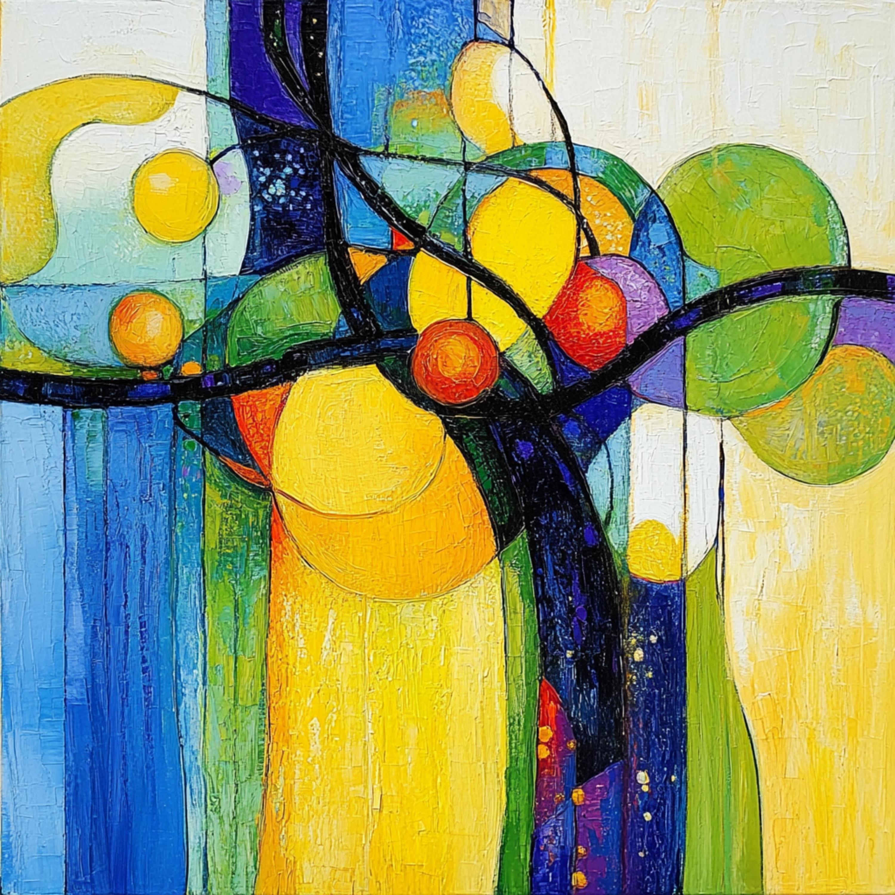 12 Modern Abstract Art Poster, Contemporary Wall Decor, Large Square Artwork, 12 Digital Images Set, Yellow Circles Design, Home Decor